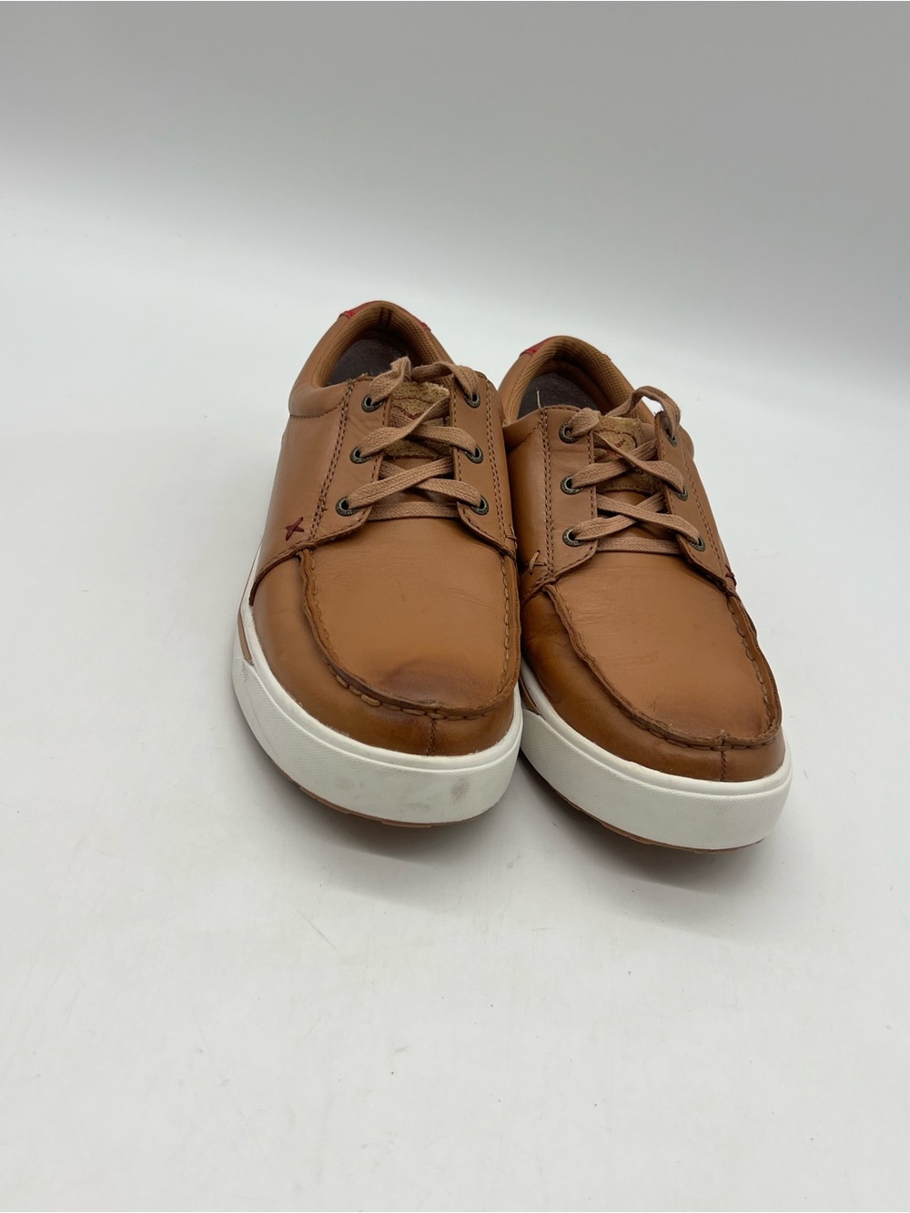 Twisted X Kicks Shoes Men’s 12.5M Brown Leather Moc Toe Casual Sneakers Shoes.